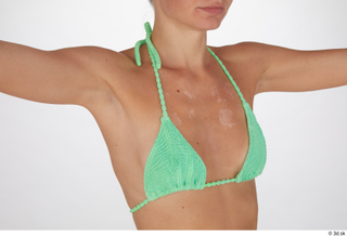 Arina Shy breast chest green bikini bra 0005.jpg